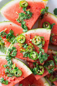 Spicy Watermelon Salad With Cilantro And Lime Paleo Vegetarian Nyssa S Kitchen Recipe Recipes Watermelon Salad Food