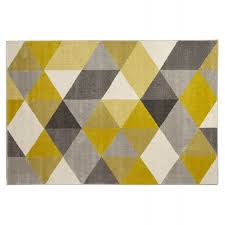 4,6 von 5 sternen 58. Teppich Design Rechteckig Skandinavischen Stil Geo 230cm X 160cm Gelb Grau Beige