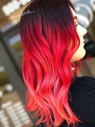 It's a beautiful hair color if you're planning for deep red ombre ends and you have silver blonde hair then this look will be easy to pull off. Red Ombre Bright Red Hair Red Hair Red To Pink Ombre Bright Red Hair Red Ombre Hair Straight Brunette Hair