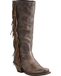 Ariat Black And Brown Boots Ariat Women S Brown Leyton Tall Fringe Boots Square Toe Chocolate Fringe Boots Boots Fringe Boots Outfit