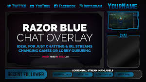 We recommend a width of 350. Razor Blue Chat Overlay For Twitch Mixer Streamlabs Obs
