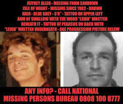 Looking for Jeffrey Allen Missing since 1982 from Sandown Isle of Wight