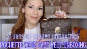 VLOGMAS DAY 4: LUXURY DESIGNER UNBOXING LOUIS VUITTON POCHETTE METIS EAST  WEST BAG