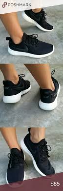 Black Boots White Sole Ladies Women S Nike Roshe Two In Black Nike Roshe Two Nike Women Black Nikes