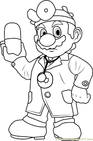 Download and print these mario brothers printable coloring pages for free. Dr Mario Coloring Page For Kids Free Super Mario Printable Coloring Pages Online For Kids Coloringpages101 Com Coloring Pages For Kids