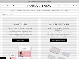 Gift cards may not be returned, applied to previously purchased merchandise, used to pay down a credit card balance, or used to purchase gift. Forever New Gift Card Balance Online Shopping Mall Find The Best Prices And Places To Buy