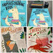 Download Drinking Animals Coloring Book A Fun Coloring Gift Book For Party Lovers Adults Relaxation With Str Funny Coloring Book Animal Coloring Books Coloring Books