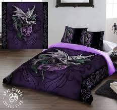 Purple Dragon Bedding King Size Duvet Sets Bed Linen Sets Anne Stokes