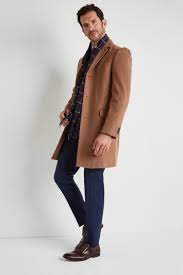 Every well turned out gent deserves one of these. Moss 1851 Tailored Fit Light Camel Epsom Overcoat