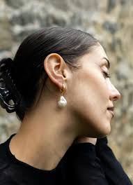 Real Gold Pearl Earring