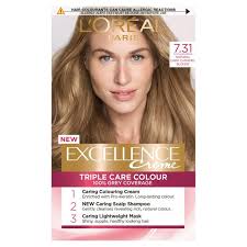 Here at byrdie, we find ourselves lusting after the current hair trends set by celebrities as well as hues inspired dark blonde hair. L Oreal Excellence 7 31 Natural Dark Caramel Blonde Permanent Hair Dye Sainsbury S