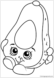 Strawberry kiss is arguably the most popular shopkin of this season. Dippy Avocado Shopkins Coloring Pages Toys And Dolls Coloring Pages Free Printable Coloring Pages Online