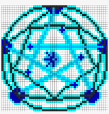 In computer graphics, the midpoint circle algorithm is an algorithm used to determine the points needed for rasterizing a circle. Human Transmutation Circle Fma Perler Bead Pattern Fullmetal Alchemist Pixel Art Templates Png Image Transparent Png Free Download On Seekpng