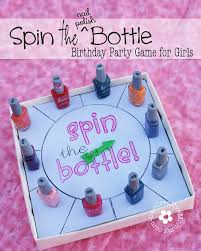 Birthday Party Games Ideas For Adults Spin The Nail Polish Bottle Girls Party Game Onecreativemommy Com Birthday Party Games Girls Party Games Sleepover Activities
