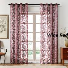 yokistg geometric flower sheer curtain