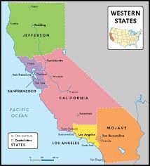 Five Californias By Ynot1989 On Deviantart Alternate History California Map Imaginary Maps