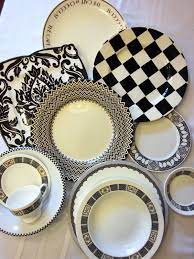 Get it as soon as thu, jul 15. Holidays In Black And White Black And White Dishes Black And White Plates White Dinnerware