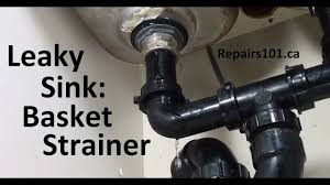 leaky sink: basket strainer how to