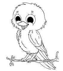 Free printable hard bird colouring pages include owls, peacocks, parrots, flamingos and many other beautiful birds. Cute Birds Coloring Pages Coloring Home