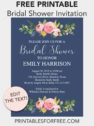 Easy to customize with all the special details and send to guests by email or text message. Navy Floral Printable Bridal Shower Invitation Printables For Free Bridal Shower Invitations Printable Free Bridal Shower Invitations Free Bridal Shower Invitations Printable