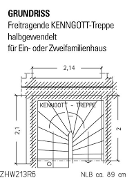 Normgrundriss Zum Kostenlosen Download Auch In 3d Kenngott Treppe Efh Und Zfh Halbgewendelt Abmessungen Lange 214 00 Treppe Grundriss Zweifamilienhaus