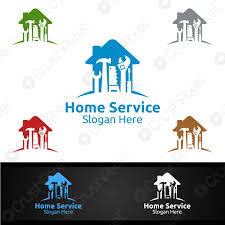 Bald ist es so kalt, dass die heizung wieder aufgedreht wird. Immobilien Und Reparaturen Zu Hause Reparieren Logo Stock Vektorgrafi Crushpixel