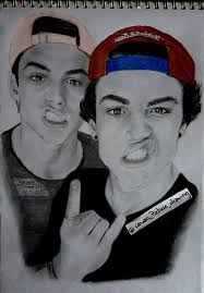 Dolan twins drawing Ethan G Dolan and Grayson B Dolan Graphite drawing  Follow my IG for more @rawandrawings