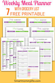 Tell your family about this valuable record of information. 2021 Free Printable Weekly Meal Planner With Grocery List Smart Mommy Life