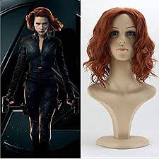 Scarlett johansson with red hair black widow avengers hair scarlett johansson updo scarlett johansson pixie haircut scarlett johansson red carpet hair scarlett johansson infinity war scarlett. Amazon Com Ivy Hair Christmas Wig Black Widow Cosplay Hair Wigs The Avengers Cosplay Synthetic Short Brown Curly Wig For Women Costume Natasha Romanoff Role Play Beauty