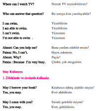 Ingilizcede Can Yardimci Fiili Cumleye Yapabilmek Edebilmek Anlami Katmaktadir Evden Eve Bir O Learn Turkish Language Turkish Language Learn English
