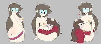 <3 2girls ass breasts censored deatthot (character) diders edit  emoji glasses hoodie hug kissing chest looking at viewer looking back nude  photoshop tagme tongue out 