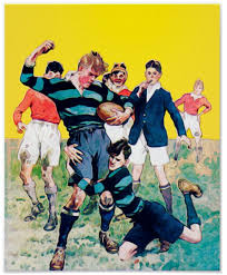 Wrong Tackle Vintage Rugby Watercolour Print Zazzle Com In 2021 Rugby Art Watercolor Print Rugby Vintage