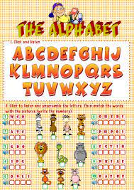 You can do the exercises online or download the worksheet as pdf. The Alphabet Worksheet