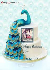 Birthday Cake Images With Name Editor Free Download For Android Beautiful Peacock Birthday Snap Wish Cake Birthday Wishes For Her Happy Birthday Photos Happy Birthday Wishes For Her