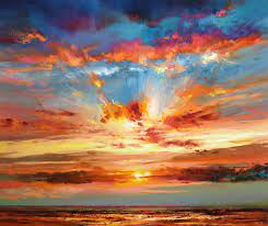 Painting ocean sunset sunset sicily painter coastline art. Ocean Sunset By Nick Vivian 2020 Painting Artsper 718479
