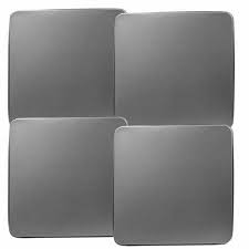 Calypso Basics Tin Gas Square Burner Cover Set Of 4 Stainless Steel Walmart Com Gas Stove Burner Burner Covers Stove Burner Covers