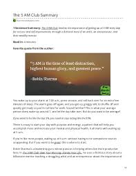 Things done to make yourself better person. Pdf The 5 Am Club Summary Muhammad Haseeb Academia Edu