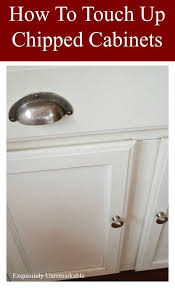 How To Touch Up Chipped Cabinets With A Paint Pen Painting Cabinets Diy Paint Cabinets White Kitchen Cupboards Paint