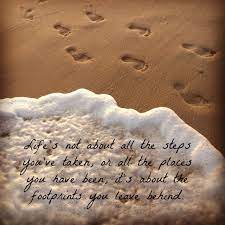 Footprints On The Beach Beach Quotes Footprint Journal Quotes