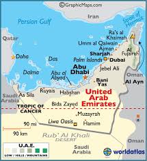 The United Arab Emirates Maps Facts United Arab Emirates Dubai Map Emirates