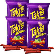 Buy Takis Fuego Hot Chili Pepper Lime Tortilla Chips 4oz Bag 4-pack Online In Uk B08c2821qn