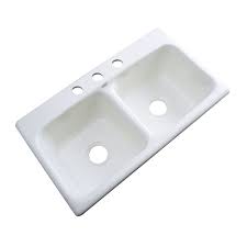 Sumner street home hardware brings a customized hardware solution to your kitchen, bath and rooms throughout. Thermocast Brighton 33 Inch Double Bowl White Kitchen Sink The Home Depot Canada