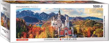 Jigsaw puzzle 1000 piece neuschwanstein castle germany signature collection. Amazon Com Eurographics 5444 Neuschwanstein Castle Bavaria Germany Panoramic Puzzle 1000 Piece Toys Games