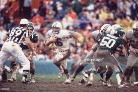 Miami Dolphins Qb David Woodley In Action Vs New York Jets Mud Bowl Miami Dolphins Memes Miami Dolphins Logo Miami Dolphins Cheerleaders