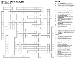 Ianya diharap dapat membantu dalam pemantapan dan pengukuhan kemahiran subjek rbt berdasarkan dskp tahun 5. Teka Silangkata Istilah Sains Tahun 6