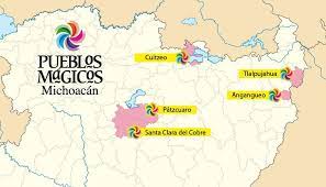 Here Is A Map Locating All The Magical Towns Pueblos Magicos Of Michoacan Places Known Worldwide For Its Beauty Mexico Travel Pueblos Magicos Mexico