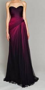 Stylish Plum Ombre Gown Sweetheart Evening Dress Elegant Dresses Dresses