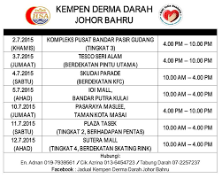 N 04 36.215′ e 101 5.469′. Jadual Kempen Menderma Darah Hsa Julai 2015 Beam