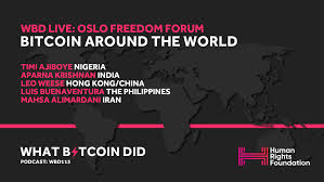 On today at 05:45:51 am. Wbd Live Bitcoin Around The World Panel At The Oslo Freedom Forum What Bitcoin Did