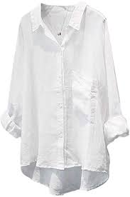 Minibee Women S Casual Cotton Linen Blouse Plus Size High Low Shirt Long Sleeve Tops At Amazon Wom Long Sleeve Tops Womens Long Sleeve Shirts Plus Size Blouses